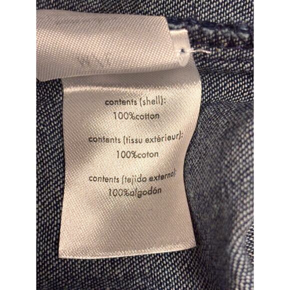 WeWoreWhat NWT Boyfriend Overshirt Button-Up Shirt M/L Chambray Raw Blue Cotton - Picture 5 of 7